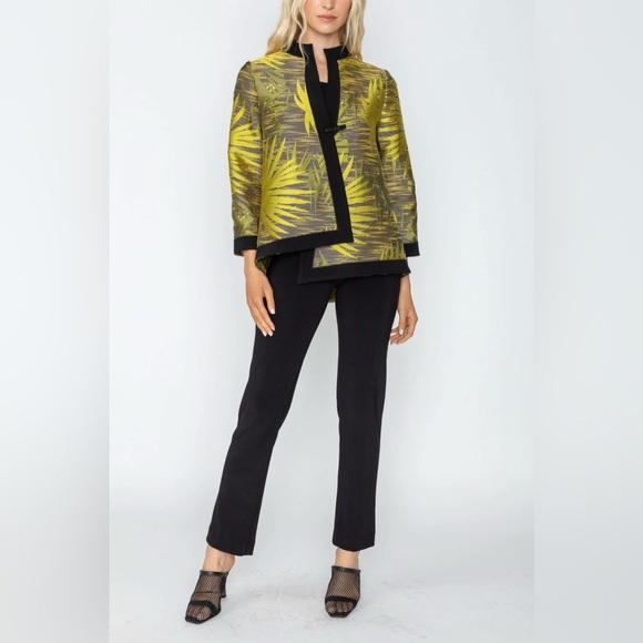 IC By Connie One Button Jacket W/Contrast Details Citrine Classic Career Size S - Picture 1 of 10